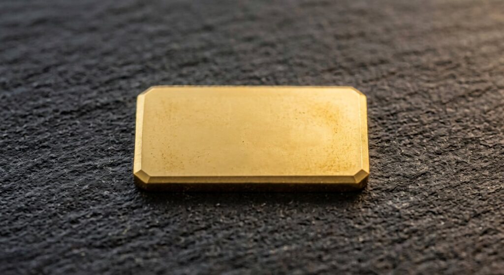 Illustrative render of valcambi 5 gram .9999 gold bar, not a photo of the exact product