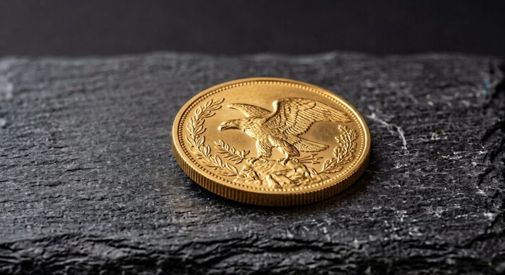 Illustrative render of 1 oz southern cross gold coin, not a photo of the exact product