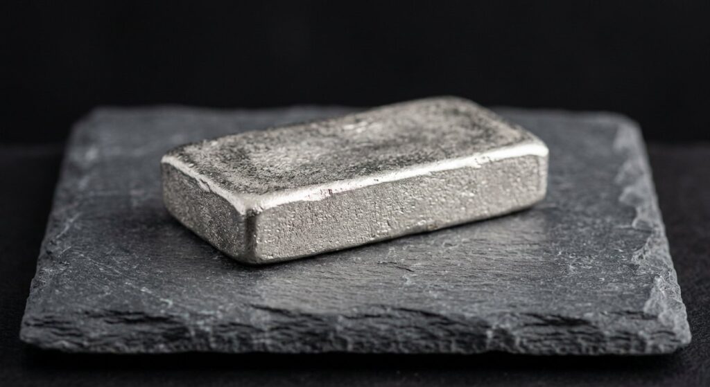 Illustrative render of 1 oz palladium cast bar for sale, not a photo of the exact product