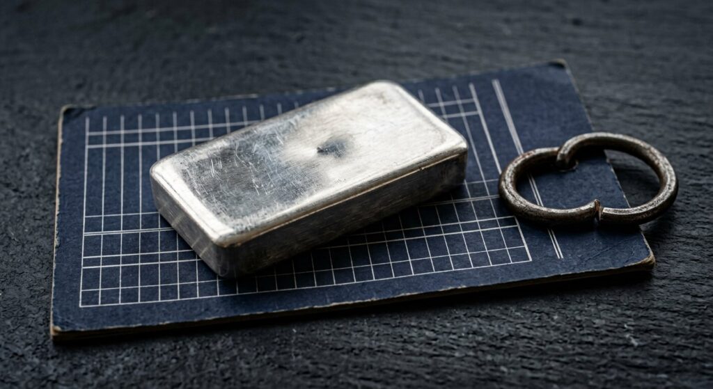 Illustrative render of 1 oz pool allocated silver for sale, not a photo of the exact product