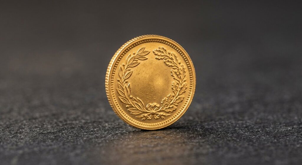 Illustrative render of 1/20 oz canadian gold maple leaf .9999, not a photo of the exact product