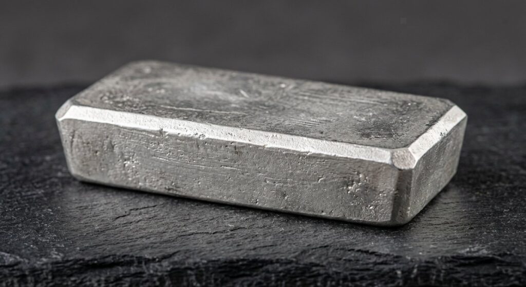 Illustrative render of nadir 10 oz .999 silver bar, not a photo of the exact product
