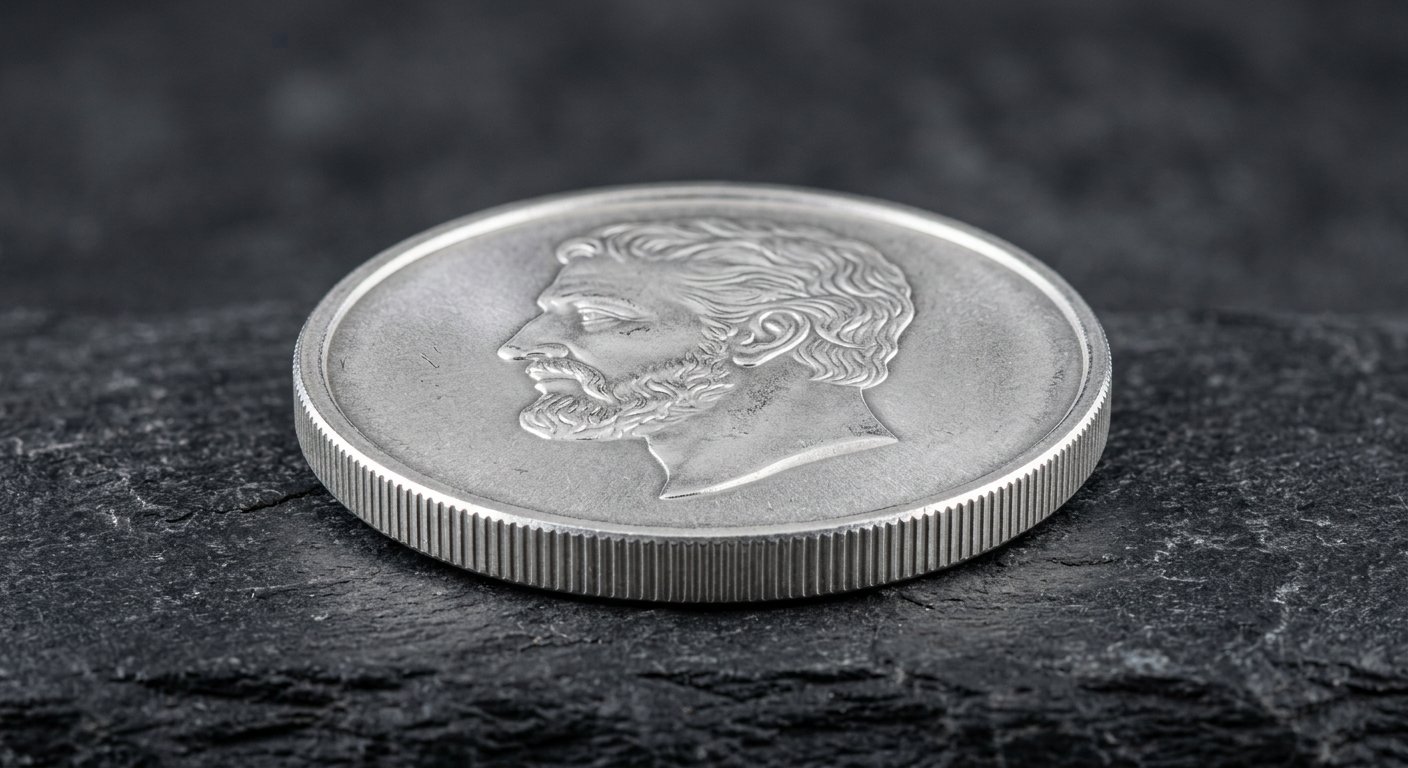 Illustrative render of 1 oz walking liberty .999 silver round, not a photo of the exact product