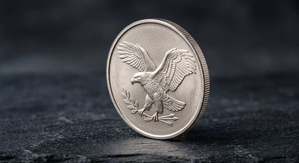 Illustrative render of 1 oz american palladium eagle .9995, not a photo of the exact product