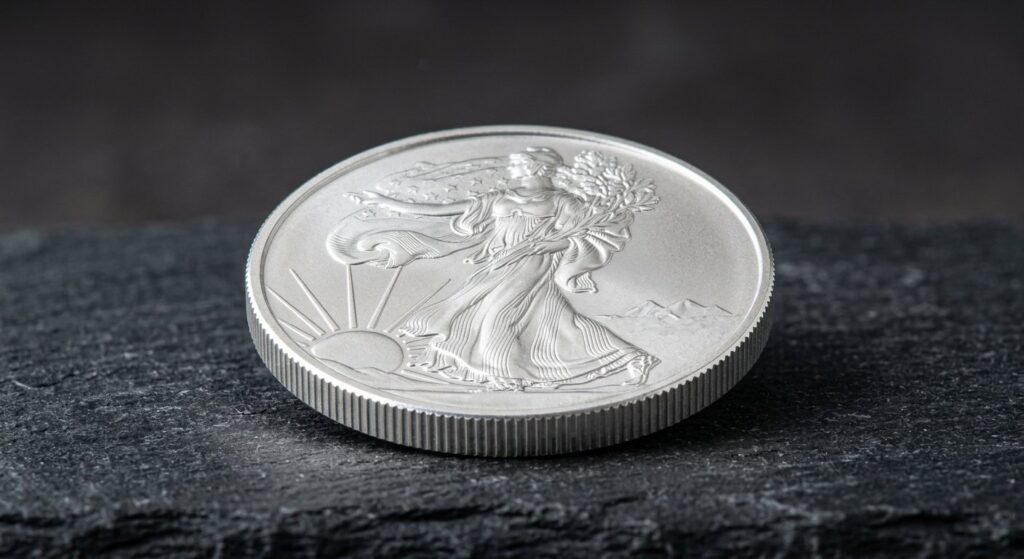 Illustrative render of 1 oz great britain silver britannia 2, not a photo of the exact product