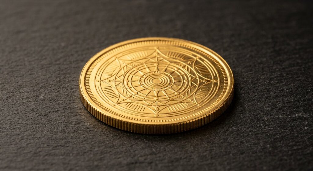 Illustrative render of 1 oz chinese gold panda .999, not a photo of the exact product